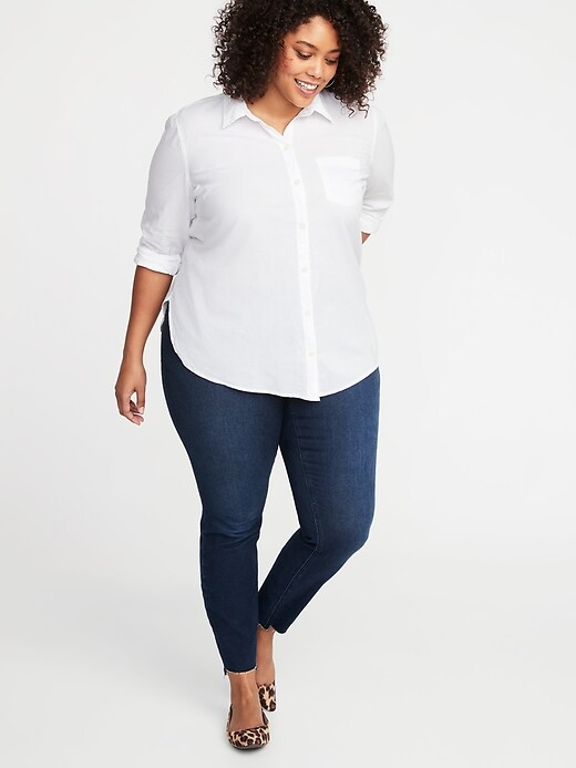 Image number 3 showing, Clean-Slate No-Peek Plus-Size Classic Shirt
