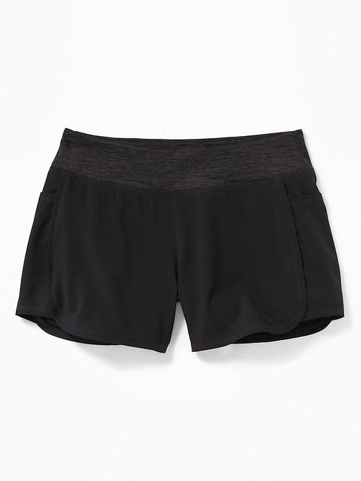 View large product image 1 of 3. Knit-Waist 4-Way-Stretch Run Shorts For Girls