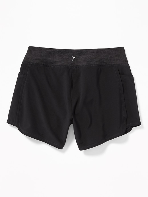 View large product image 2 of 3. Knit-Waist 4-Way-Stretch Run Shorts For Girls