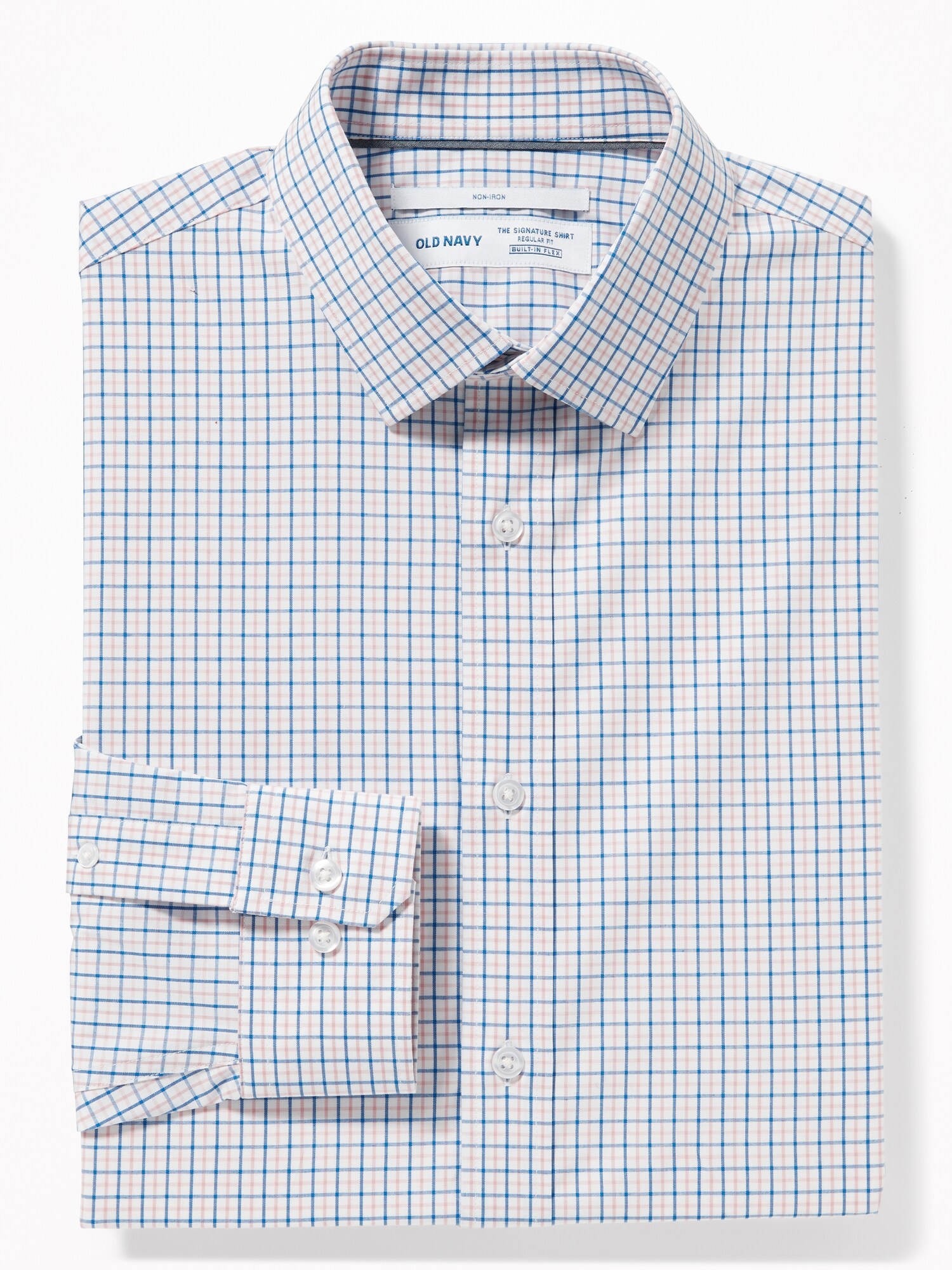 old navy signature non iron slim