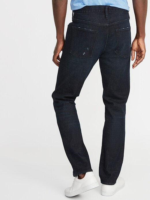 Slim Built-In Flex Distressed Jeans For Men | Old Navy