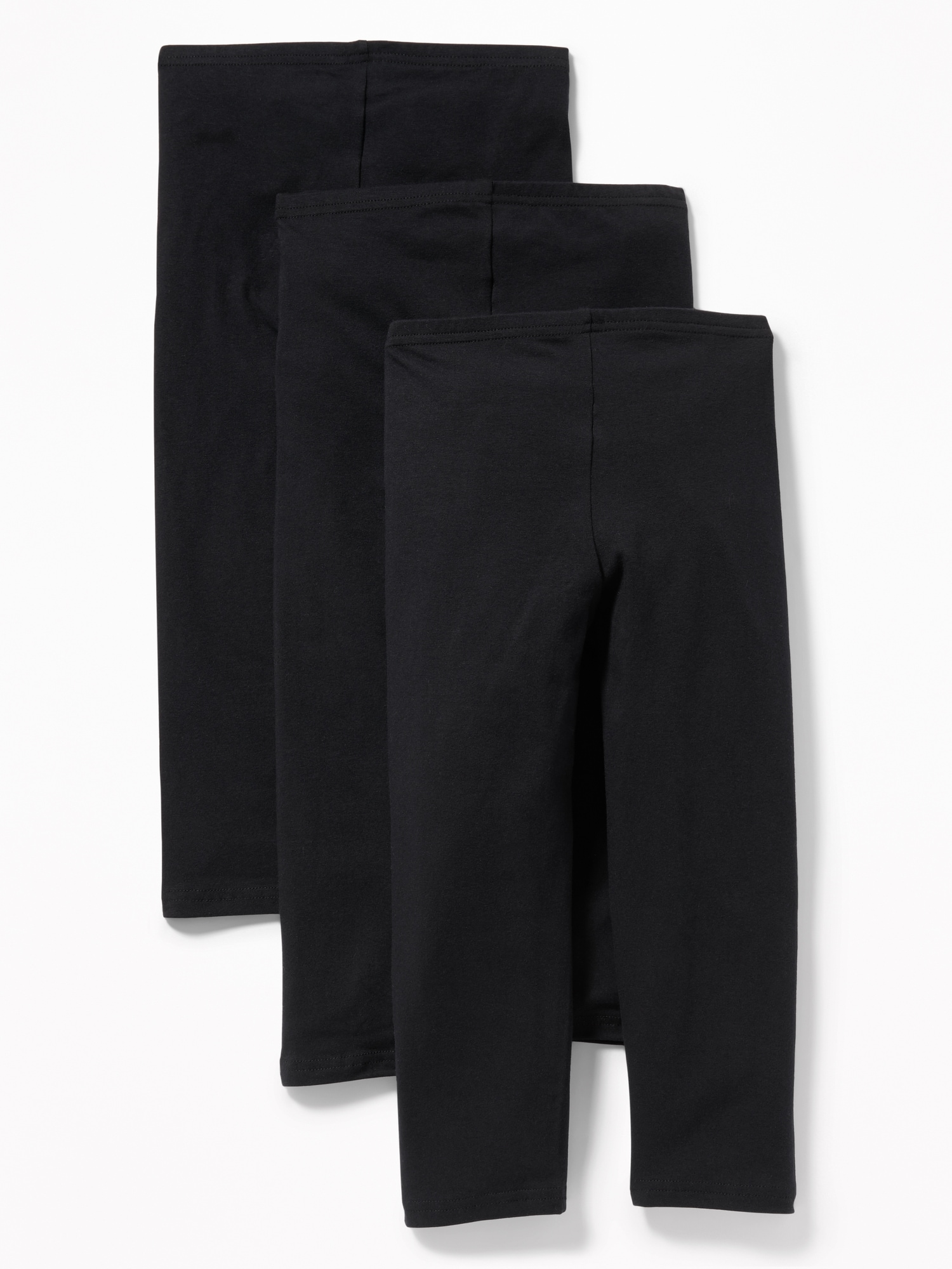 2 Pack Cotton Girls Leggings Capri with Lace Trim Pant Size 6-16 -  Black/Black - CE18D2WMKXG