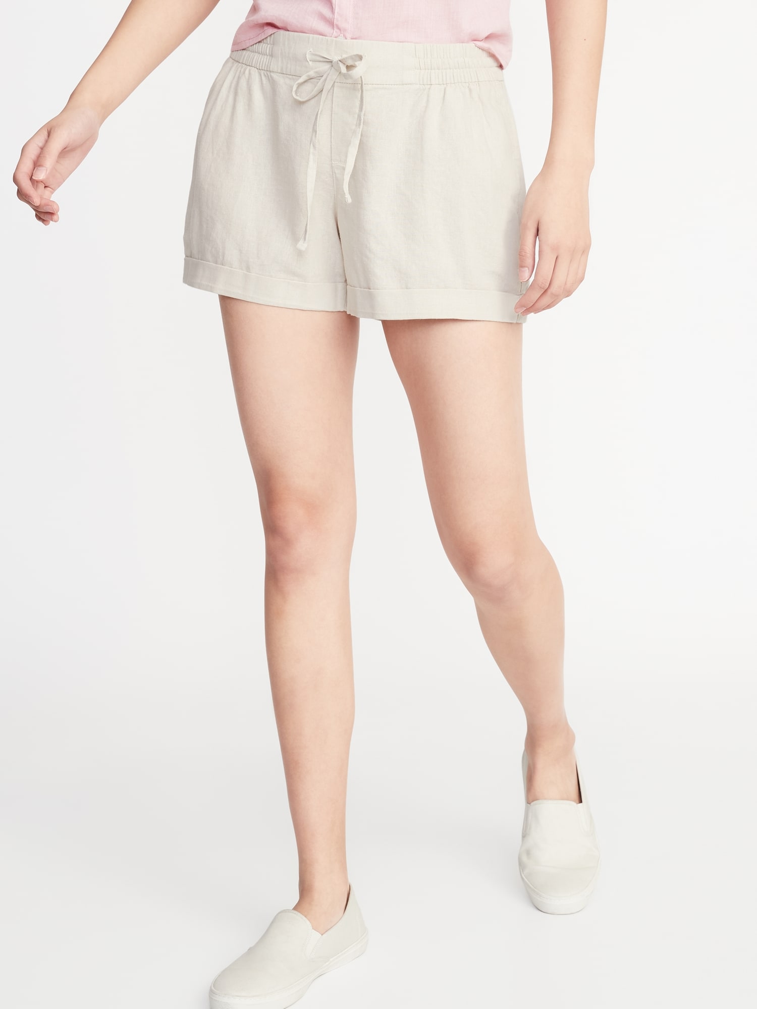 old navy linen shorts women