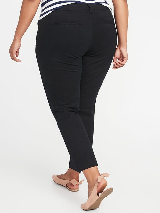 View large product image 2 of 3. Mid-Rise Secret-Slim Pockets Plus-Size Pixie Chinos