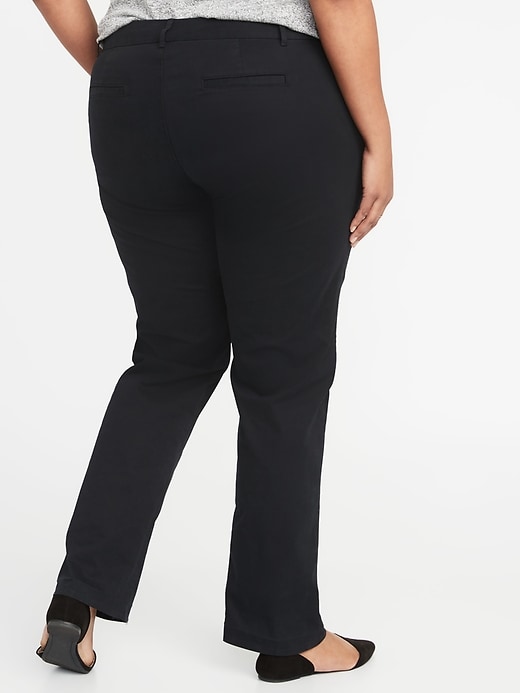 View large product image 2 of 3. Secret-Smooth Pockets Plus-Size Everyday Boot-Cut Khakis