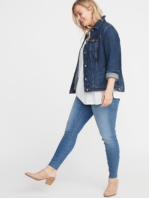 Image number 3 showing, Classic Plus-Size Jean Jacket