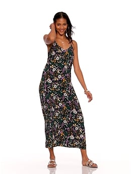 V Neck Maxi Shift Dress for Women Old Navy