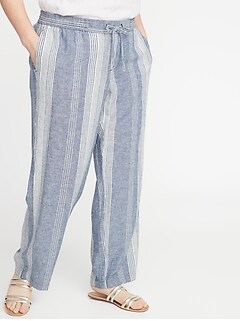 gap white linen pants