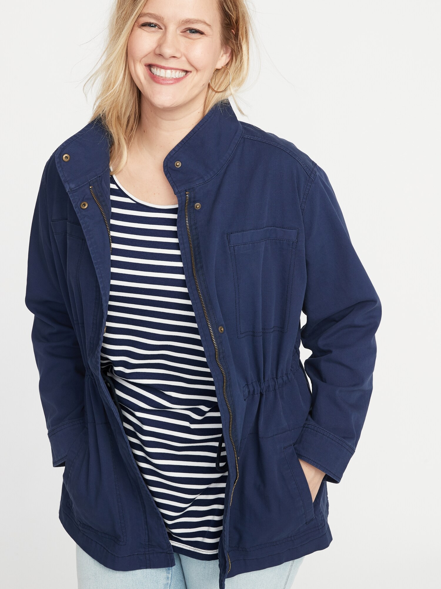 SoftWashed Canvas PlusSize Utility Jacket Old Navy