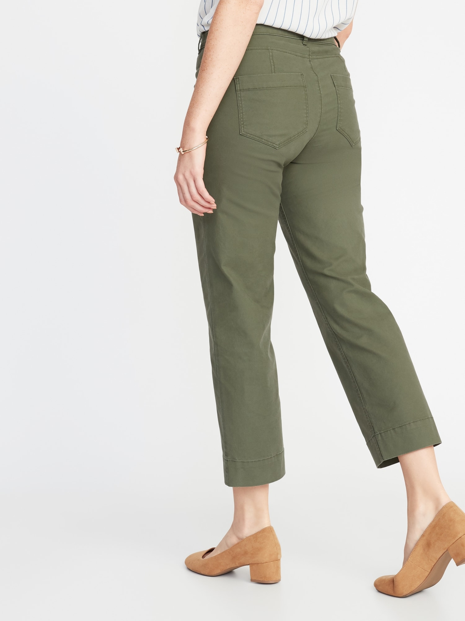 Mid-Rise Slim Wide-Leg Chinos for Women | Old Navy