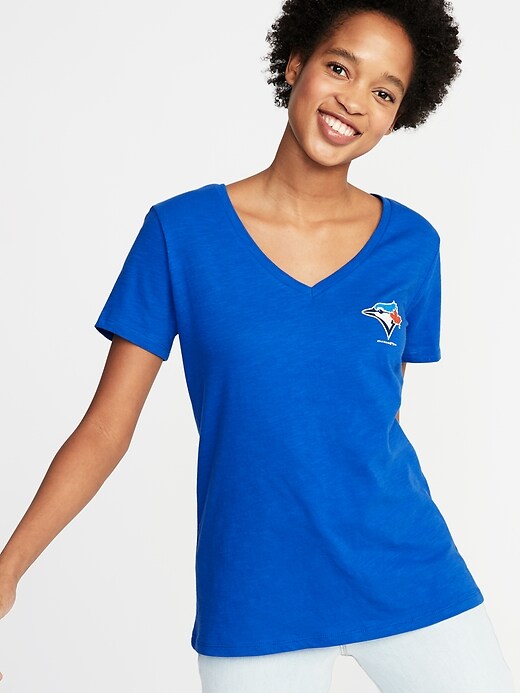 Voir une image plus grande du produit 1 de 1. T-shirt d'équipe de la MLBMD à col en V pour femme