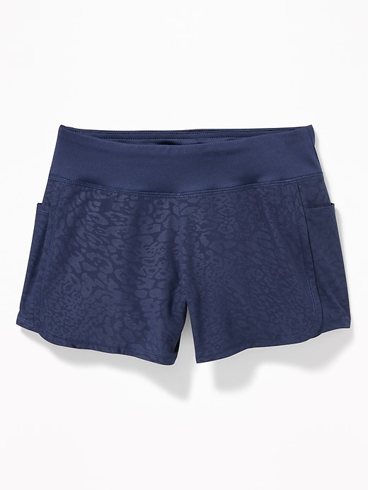 View large product image 1 of 1. Knit-Waist 4-Way-Stretch Run Shorts For Girls