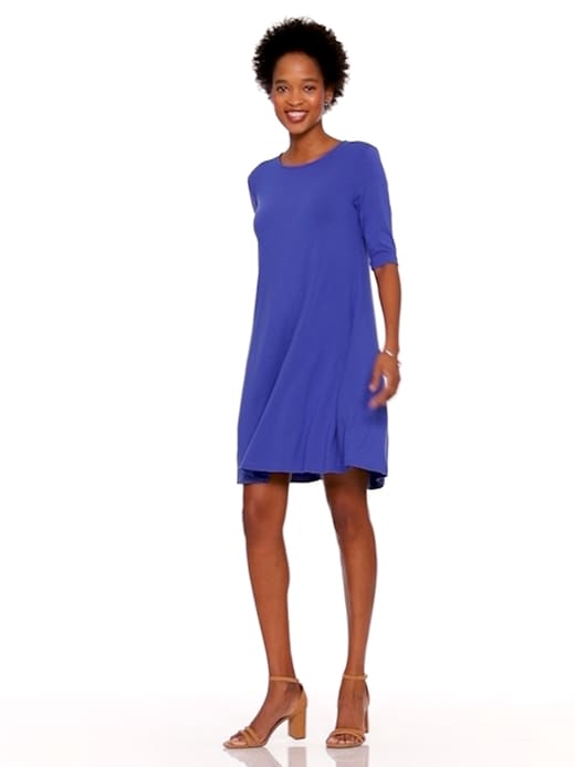 long sleeve jersey knit swing dress old navy for Women kaykco fascinator