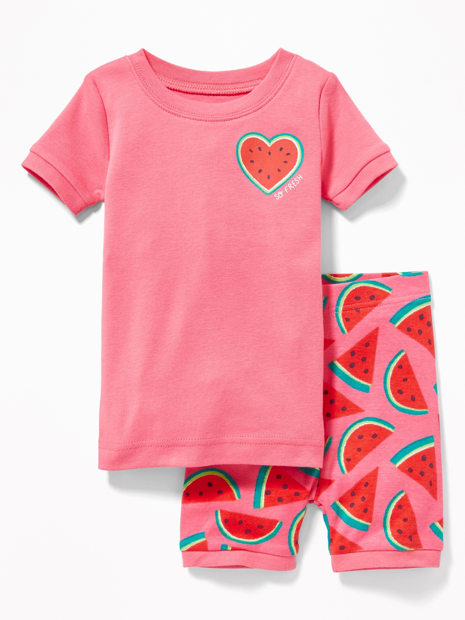 GAP Kids Disney Minnie Mouse Watermelon Shorts Pajamas 12