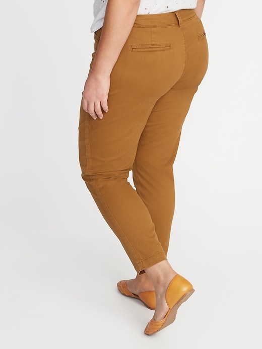 View large product image 2 of 3. Mid-Rise Secret-Slim Pockets Plus-Size Pixie Utility Chinos
