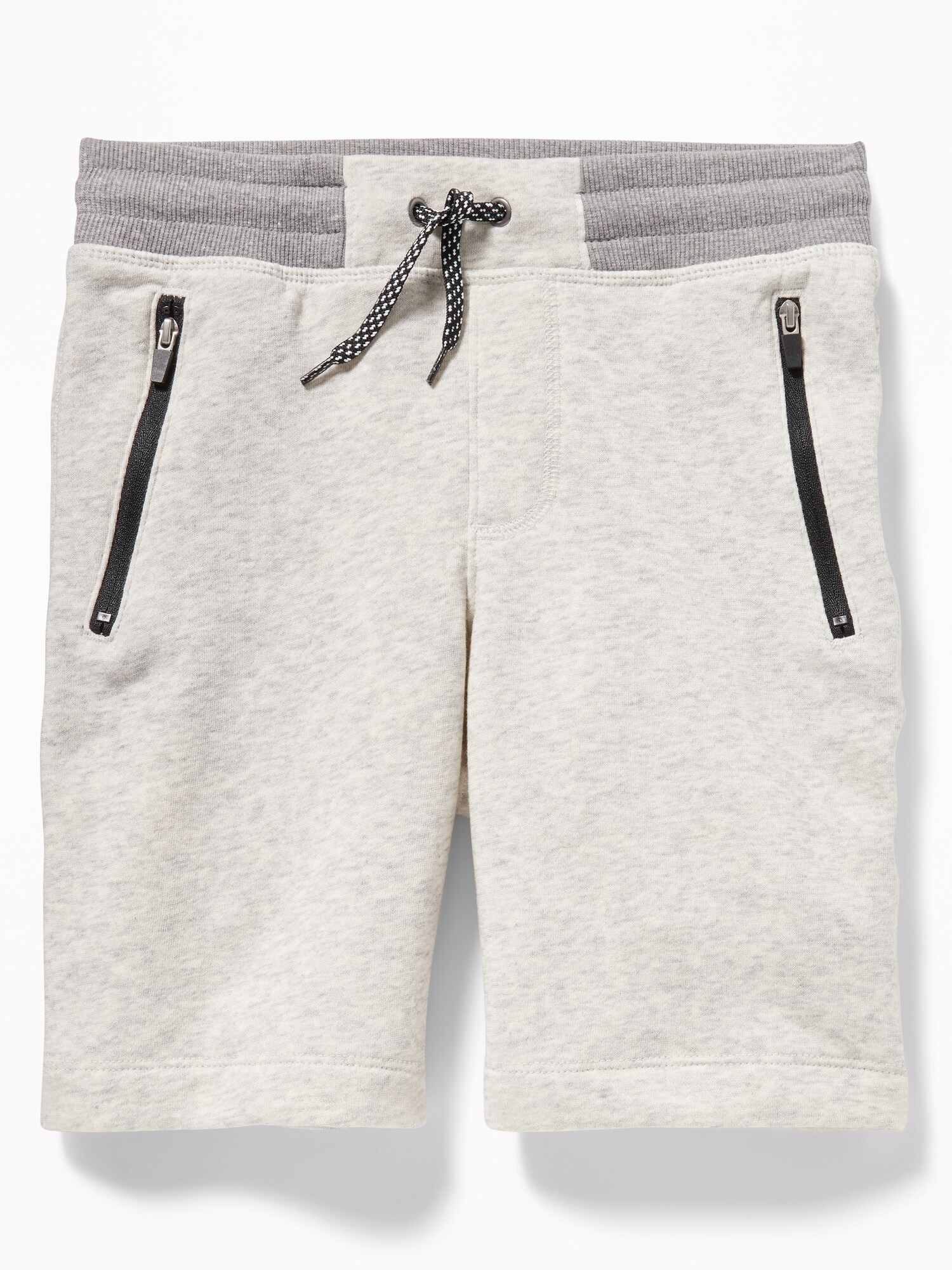 jogger shorts with zipper pockets