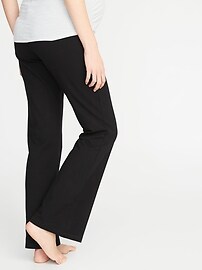 Maternity Roll-Panel Boot-Cut Yoga Pants