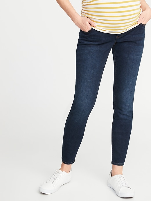 View large product image 1 of 2. Maternity Full-Panel Skinny Jeans