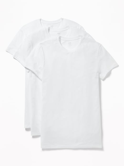 L'image numéro 4 présente Paquet de trois t-shirts à col rond pour homme