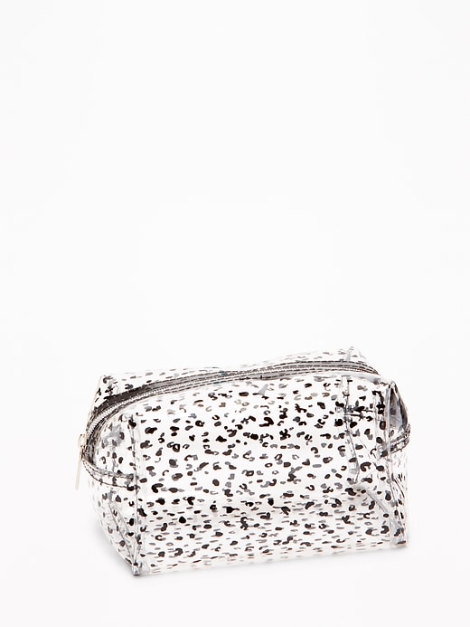 View large product image 1 of 1. Clear Printed Cosmetic Bag For Women