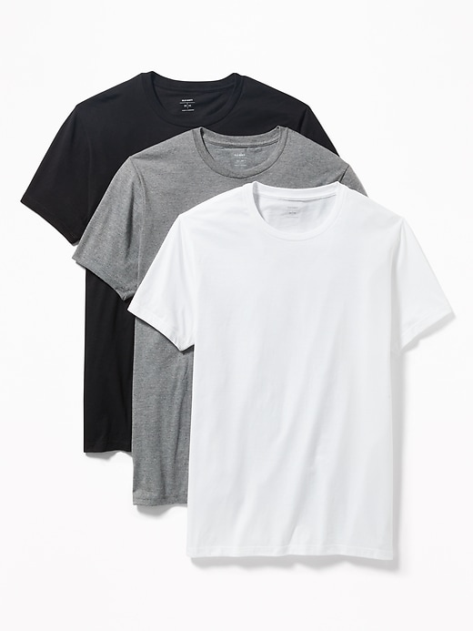 L'image numéro 2 présente Paquet de trois t-shirts à col rond pour homme