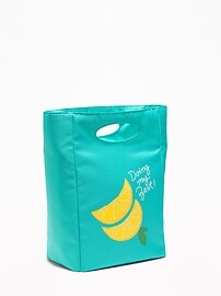 old navy graphic canvas lunch tote