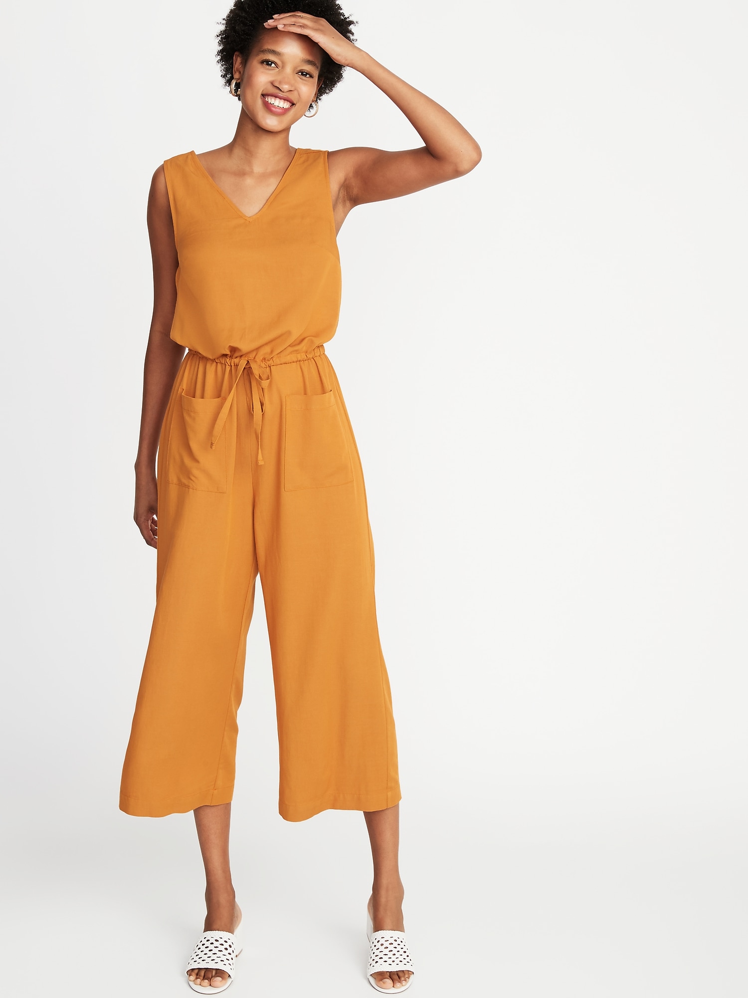 old navy orange jumpsuit