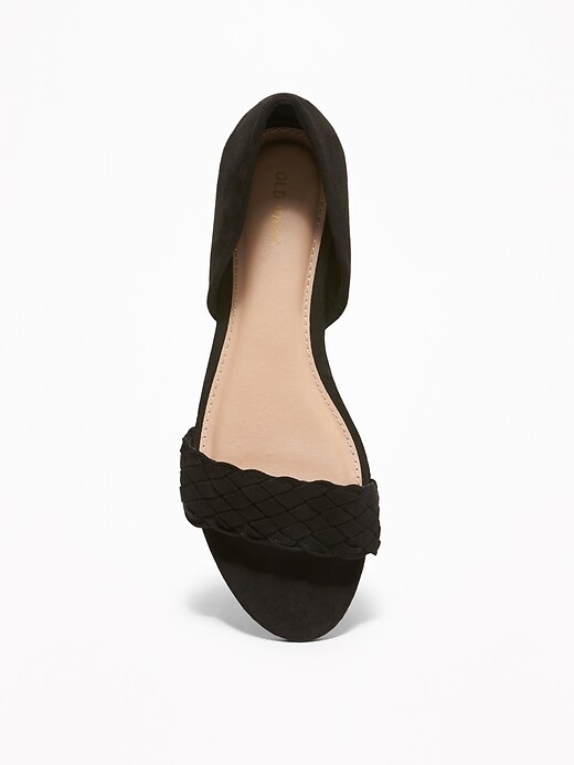 Image number 3 showing, Faux-Suede Braided-Strap Flats for Women