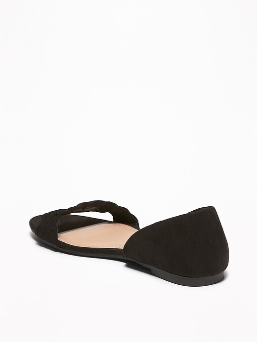 Image number 4 showing, Faux-Suede Braided-Strap Flats for Women