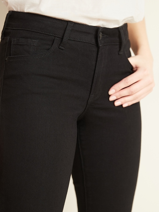 Image number 4 showing, Mid-Rise Pop Icon Skinny Black Jeans for Women