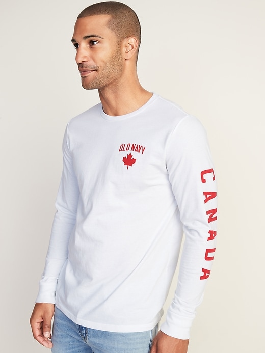 L'image numéro 1 présente T-shirt à imprimé « Canada » au fini soyeux pour homme