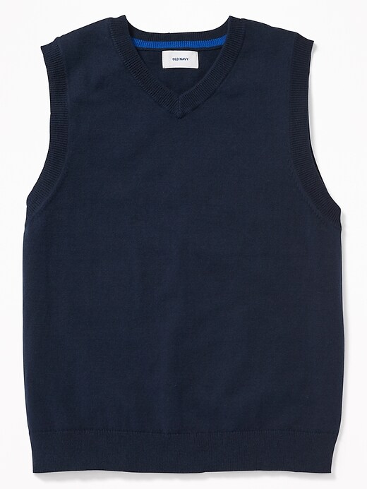 View large product image 1 of 3. Uniform V-Neck Sweater Vest for Boys