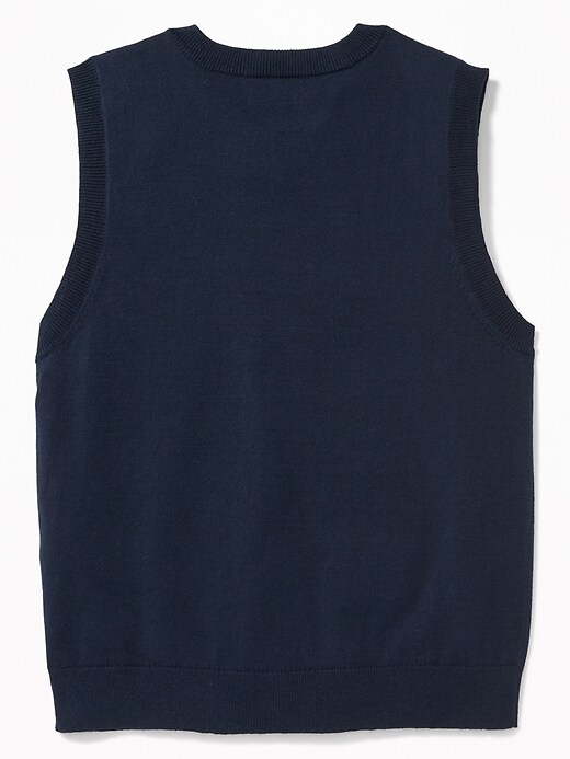 View large product image 2 of 3. Uniform V-Neck Sweater Vest for Boys