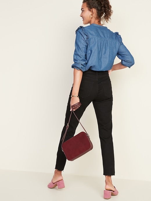 Image number 2 showing, High-Waisted Power Slim Straight Jeans For Women