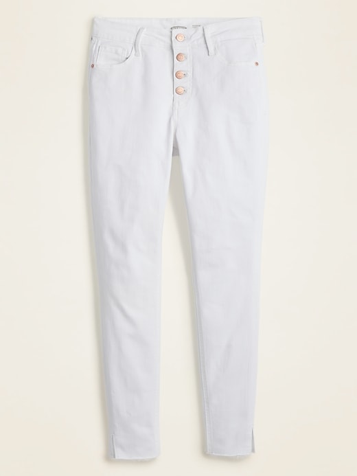 Image number 5 showing, High-Waisted Button-Fly Rockstar Raw-Edge Ankle Jeans For Women