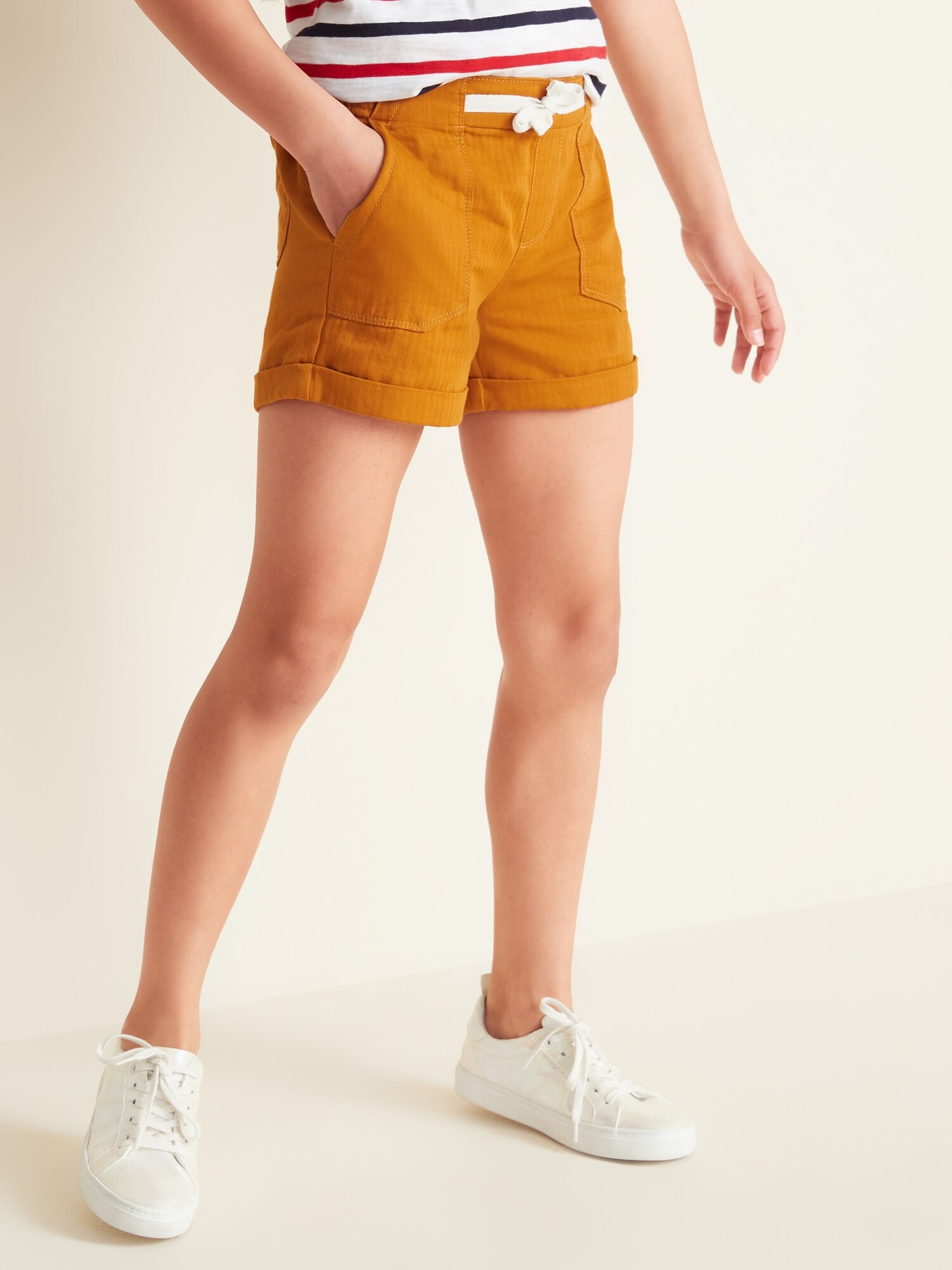 old navy girls khaki shorts