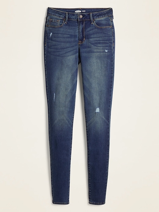 Image number 5 showing, Mid-Rise Distressed Rockstar Super Skinny Jeans for Women
