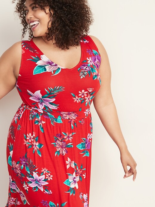 Image number 4 showing, Waist-Defined Plus-Size Jersey Maxi