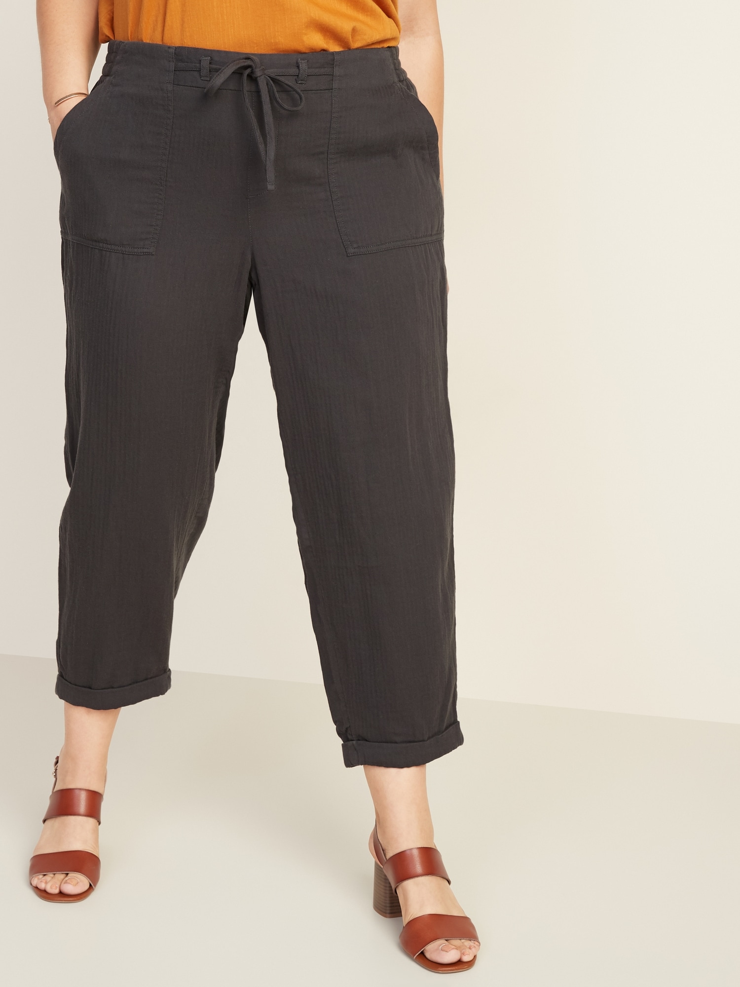 plus size utility pants