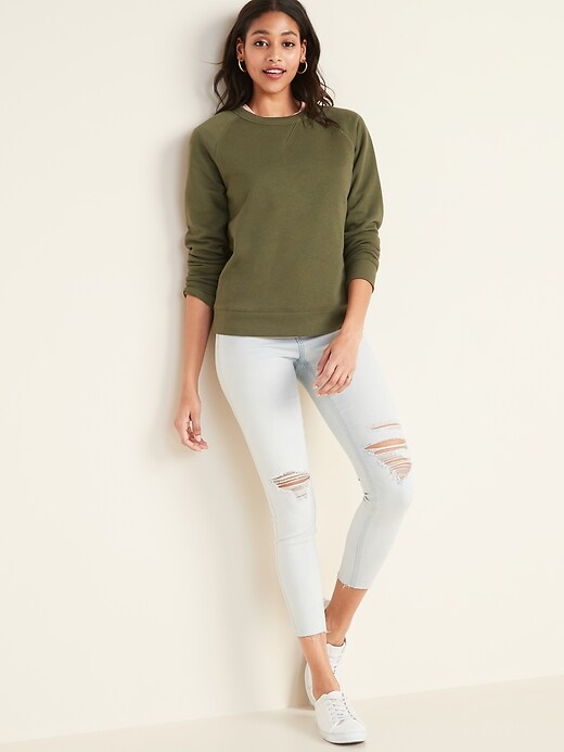 Image number 3 showing, Relaxed Crew-Neck Sweatshirt for Women