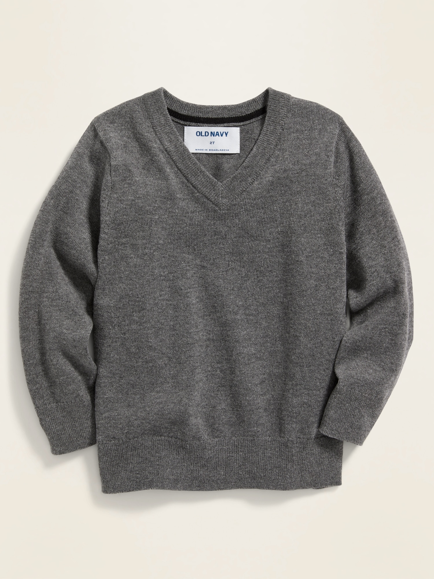 Boys grey outlet v neck jumper