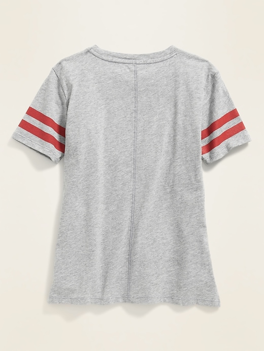 Voir une image plus grande du produit 2 de 2. T-shirt tunique à imprimé logo de feuille d'érable pour fille