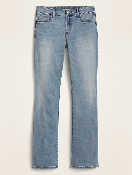 Image number 5 showing, Mid-Rise Light-Wash Kicker Boot-Cut Jeans for Women