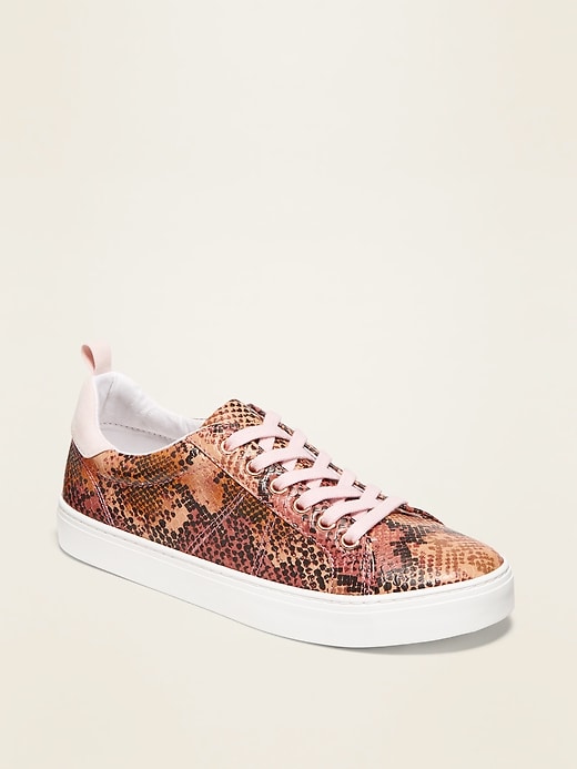 View large product image 1 of 1. Faux-Leather Sneakers for Girls