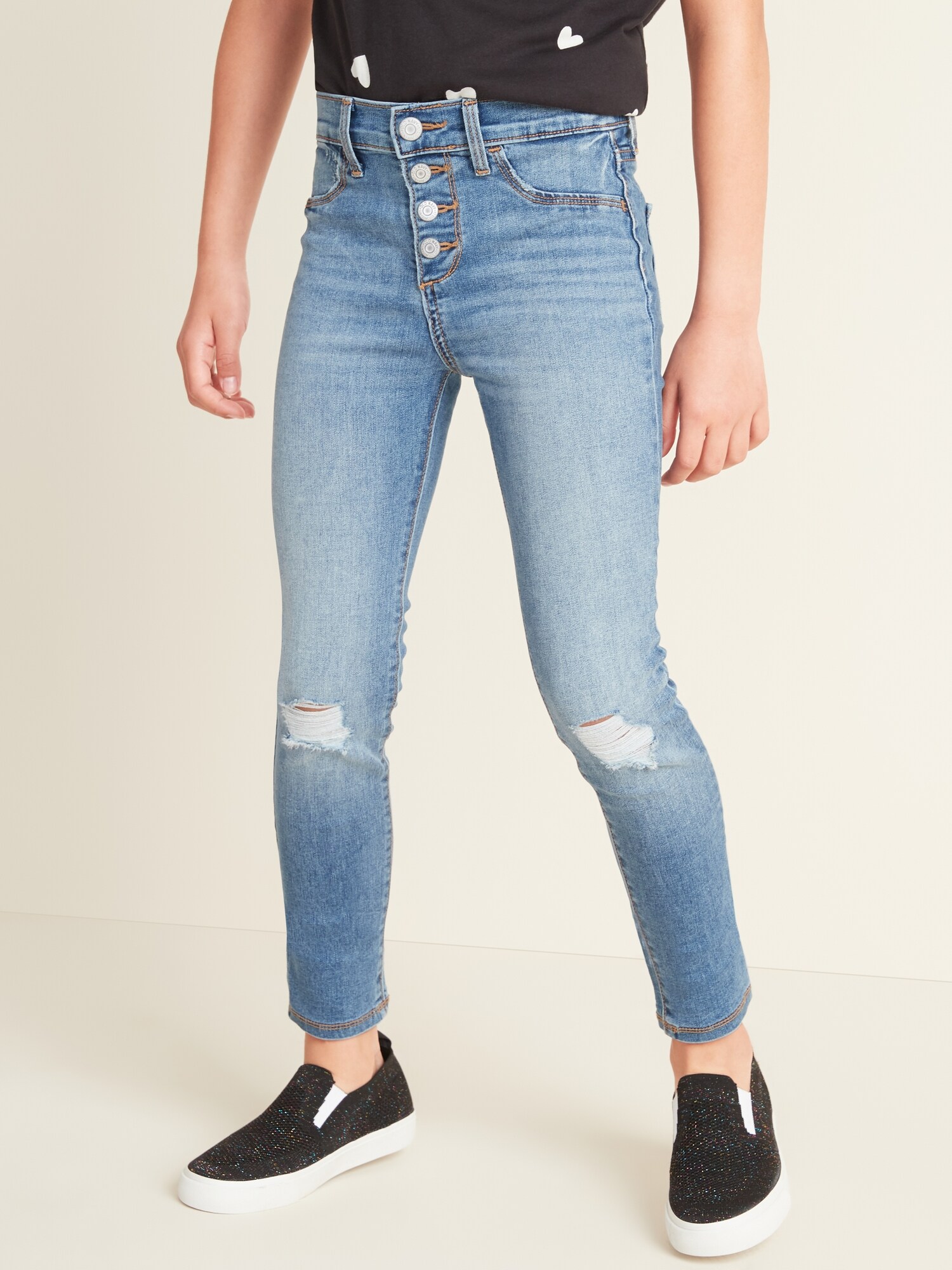 old navy girls ripped jeans