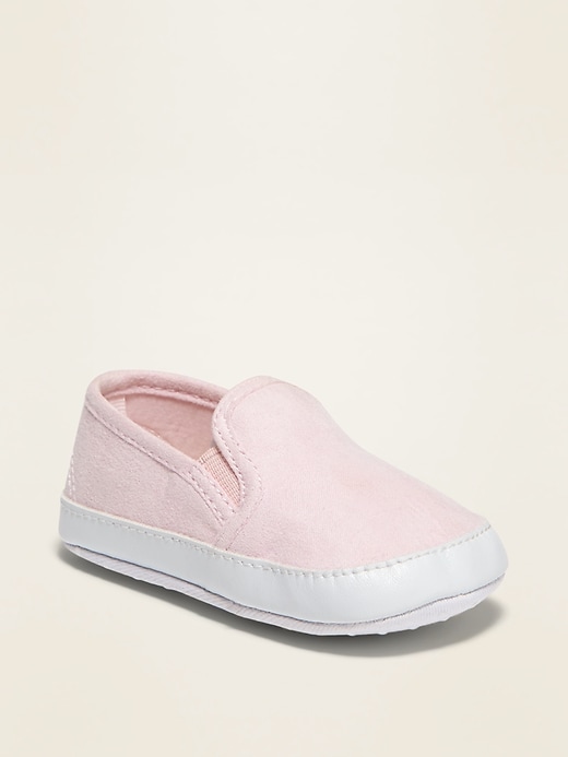 View large product image 1 of 1. Unisex Faux-Suede Slip-Ons For Baby