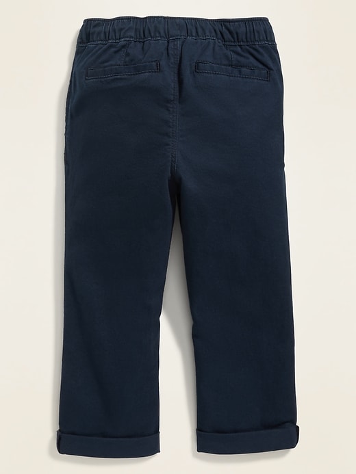 View large product image 2 of 2. Relaxed Pull-On Twill Pants for Toddler Boys