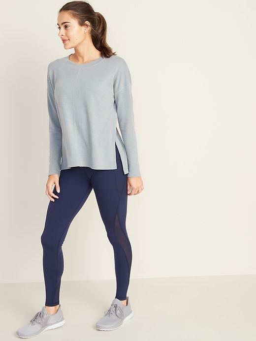 Image number 3 showing, Lightweight French Terry Side-Vent Top for Women