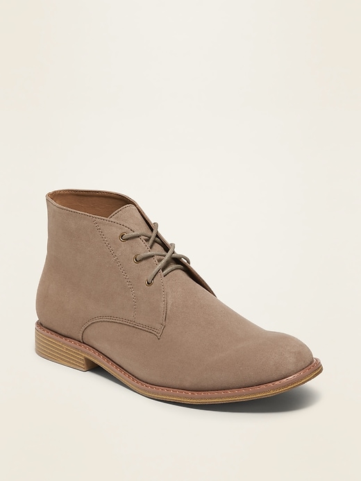 View large product image 1 of 3. Faux-Suede Chukka Boots