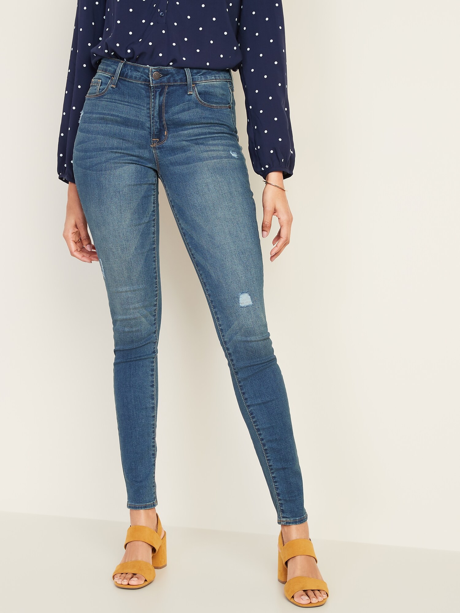 mid rise distressed rockstar super skinny jeans